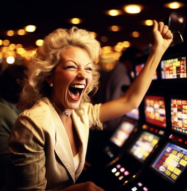 Stake configuration options Bet selection interface with coin value and payline configuration