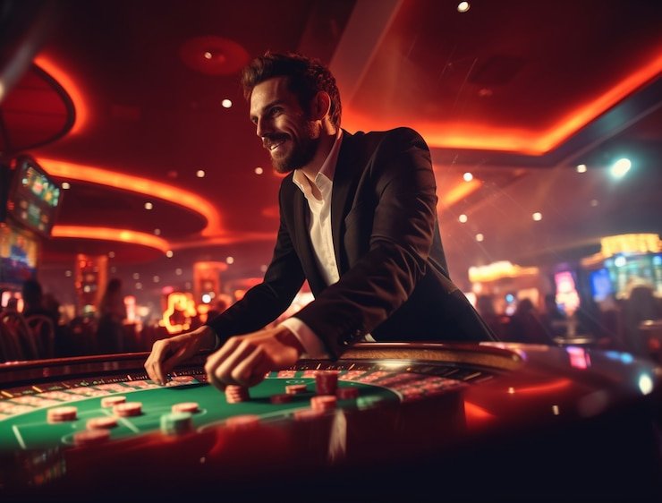 sdm mobile app live-dealer table interface showing blackjack game with multilingual dealer options